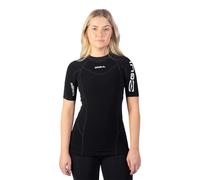 Gul Womens Evotherm Ladies Thermal Short Sleeve Top Black - Thermal Warm Heat Layer Layers UV Sun Protection and SPF