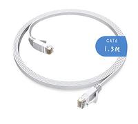 Gulaey 1.5m Cat6 Ethernet Cable, Long Internet Cables High-Speed Patch Cord Flat Design 1Gbps for 250Mhz/s UTP for Console, PS3, PS4, PS5, Switch, Router, Modem, Patch Panel, PC, TV, Home Office