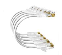 Gulaey 5Pack Ethernet Cable, Cat6/Cat 6e Ethernet Cable High Speed with Network Patch Cords, LAN Cable with Rj45 Connector for Router Modem,1Gbps for 250Mhz/s UTP for Console (White, 1M)