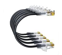 Gulaey 5Pack Ethernet Cable, Cat6/Cat 6e Ethernet Cable High Speed with Network Patch Cords, LAN Cable with Rj45 Connector for Router Modem,1Gbps for 250Mhz/s UTP for Console (Black, 0.5M)