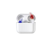 Gulaolunxi a set of 2 adult voice amplifier, rechargeable for ear noise reduction battery storage box (white) for adults. (2)