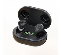 GULAOLUNXI a set of 2 Adult Voice Amplifiers Rechargeable for Ear Noise Reduction with Digital Display Battery Storage Case (Black) for adults.