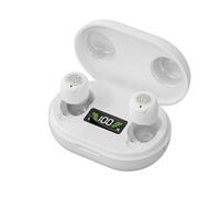 Gulaolunxi a set of 2 Adult Voice Amplifiers Rechargeable for Ear Noise Reduction with Digital Display Battery Storage Case (white) for adults.