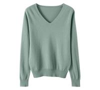 GULASISI Women's Cozy Knit Jumpers Winter Warm Fleece Sweatshirts Thermal Fuzzy Fluffy Tops Ladies Casual V Neck Tunic Sweaters Warm Lightweight Soft Pullover