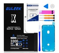 GUL attery for iPhone X, 3300 mAh High Real Capacity, Replacement Kit with Tools and Guide