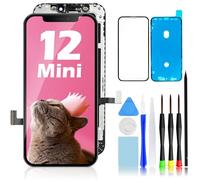 GULEEK for iPhone 12 Mini Screen Replacement, 5.4 Inch LCD Full HD Display and Touch Digitizer Full Assembly with Repair Toolkit, Waterproof Tape and Tempered Glass Screen Protector