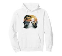 Gulf Coast Raised Blue Crab Coastal Seafood Illustration Pullover Hoodie
