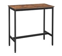 gulf narrow wooden bar table in rustic brown