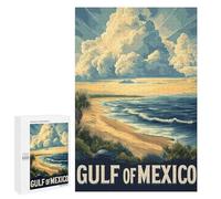 Gulf of Mexico Beach Scene: Weekend Puzzle Project, 1000 PCS Adult Tabletop Puzzle, for Mindful Indoor Entertainment