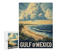 Gulf of Mexico Beach Scene Wooden Art Puzzle, 500 PCS for A Rewarding Weekend Challenge