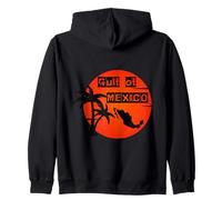 Gulf Of Mexico Coastal Escape Map Zip Hoodie
