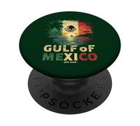 Gulf Of Mexico Est 1550 Mexican Gulf of Mexico Flag Vintage PopSockets Adhesive PopGrip