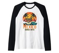 Gulf of Mexico Forever Sunsets, Sand, and Serenity Raglan Baseball Tee