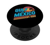 Gulf of Mexico Forever Vintage Beach Ocean 1550 Mens Womens PopSockets Adhesive PopGrip