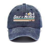 Gulf of Mexico Hat Gulf of Mexico EST 1550 Caps Vintage Mexico Forever Baseball Caps Navy Blue