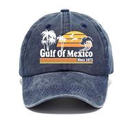 Gulf of Mexico Hat Gulf of Mexico Since 1672 Baseball Caps Golfo De Mexico Forever Hat Navy Blue