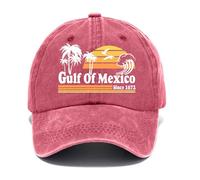 Gulf of Mexico Hat Gulf of Mexico Since 1672 Baseball Caps Golfo De Mexico Forever Hat Red
