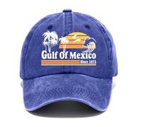 Gulf of Mexico Hat Gulf of Mexico Since 1672 Baseball Caps Golfo De Mexico Forever Hat Sapphire Blue