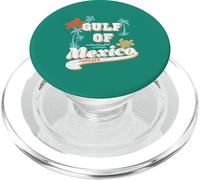 Gulf Of Mexico Palm Trees Sea Turtles Retro Beach Graphic PopSockets PopGrip for MagSafe
