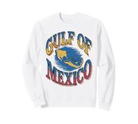 Gulf of Mexico Retro Beach Design Sweatshirt