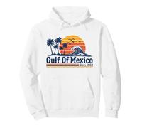 Gulf Of Mexico Since 1550 Retro Sunset Wave Pullover Hoodie