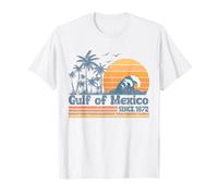Gulf of Mexico Since 1672 Retro Vintage Beach T-Shirt