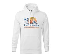 Gulf of Mexico Since 1672 Retro Vintage Beach Unisex White Hoodie Size S