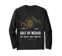 Gulf of Mexico Turtle Be Salty and Resist Graphic Long Sleeve T-Shirt