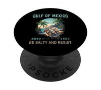 Gulf of Mexico Turtle Be Salty and Resist Graphic PopSockets Adhesive PopGrip