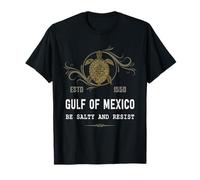 Gulf of Mexico Turtle Be Salty and Resist Graphic T-Shirt