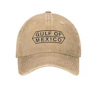 Gulf of Mexico USA Baseball Cap Vintage Distressed Denim Sun Cap Unisex Style Outdoor Summer Adjustable Hats Cap