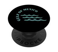 Gulf of Mexico waves vintage beach PopSockets Adhesive PopGrip