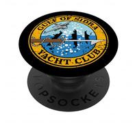 Gulf of Sidra Yacht Club Vintage Distressed Design PopSockets Adhesive PopGrip