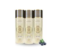 Gulf Orchid Musk Collection Deodorant Body Spray - 48H Fresh+ Protection Long-Lasting Unisex Fragrance 200ml - Available in Pack of 3 (Single Scent) or Assorted Pack of 4 (Blueberry)