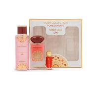 Gulf Orchid Musk Collection Pomegranate 3pcs Gift Set - 60 mL Eau de Parfum, 250 mL Body Mist, 12 mL Concentrated Oil - Fresh Fruity Musk Perfume Gift Set for Women & Men