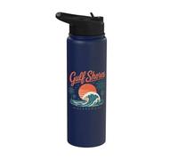Gulf Shores Alabama Beach Sunset Wave Stainless Steel Insulated Water Bottle