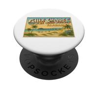 Gulf Shores Alabama Vintage Travel Souvenir Post Art Graphic PopSockets Adhesive PopGrip