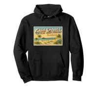 Gulf Shores Alabama Vintage Travel Souvenir Post Art Graphic Pullover Hoodie
