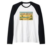 Gulf Shores Alabama Vintage Travel Souvenir Post Art Graphic Raglan Baseball Tee