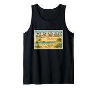 Gulf Shores Alabama Vintage Travel Souvenir Post Art Graphic Tank Top