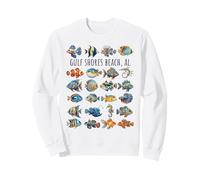 Gulf Shores Beach AL Colorful Fish Design Sweatshirt