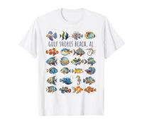 Gulf Shores Beach AL Colorful Fish Design T-Shirt