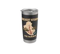 Gulf War Veterans M1 Abrams AH-64 Apache Desert Storm Stainless Steel Insulated Tumbler