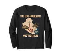 Gulf War Veterans M1 Abrams AH-64 Apache The 100-Hour War Long Sleeve T-Shirt