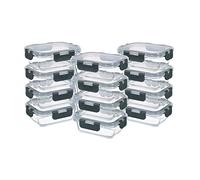 GULFLIN 24-Piece Small Glass Food Storage Containers with Lids Airtight, 1.5 Cup Meal Prep Containers Set, Microwave&Dishwasher Safe, Leak-Proof, BPA-Free, Grey