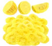 Gulfmew 100 Pack Lemon Wedge Stretch Wraps Covers Lemon Nets Bag Covers for Squeezing for Seed Free Squeezing of Halves or Wedge, Yellow