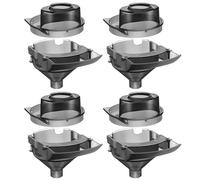 Gulfmew 4 Sets Replacement Funnel Compatible with Baby Brezza Replacement Parts Funnel and Cover Baby Formula Dispenser, Grey
