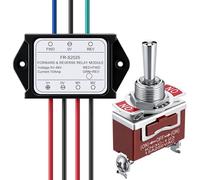 Gulfmew DC 12V Forward and Reverse Relay Module with Momentary Rocker Switch, DC Motor & Linear Actuator Reversing Controller, 10A Manual Direction Control Kit for Winch, RV, DIY Projects