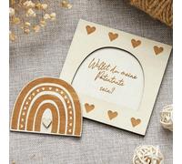Gulfmew Willst du meine Patentante sein Fragen Geschenk DIY Holzgeschenke mit Herzen und Regenbögen Taufgeschenk für Patin Paten Schwangerschaft Verkünden Geburt