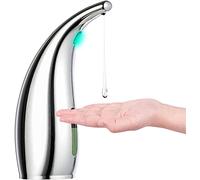 GULICA Soap Dispenser Automatic, 4 Levels Adjustable Soap Dispenser for Kitchen Sink and Bathroom, Touchless, with Infrared Motion Sensor, Waterproof, Silver, 300ml/11oz